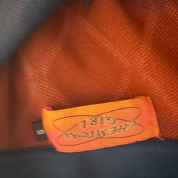 Chemical Girl Retro Argyle Knit Cardigan Top butterfly embroidery size small. - Picture 5 of 5